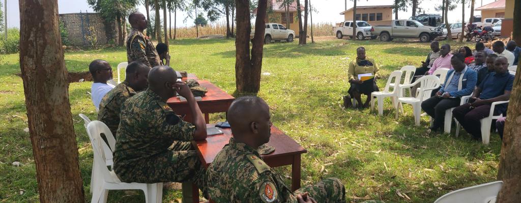 Baraza session organised by UPDF at the district Headqarters as part of Tarehe Sita celebrations in greater Masaka region.